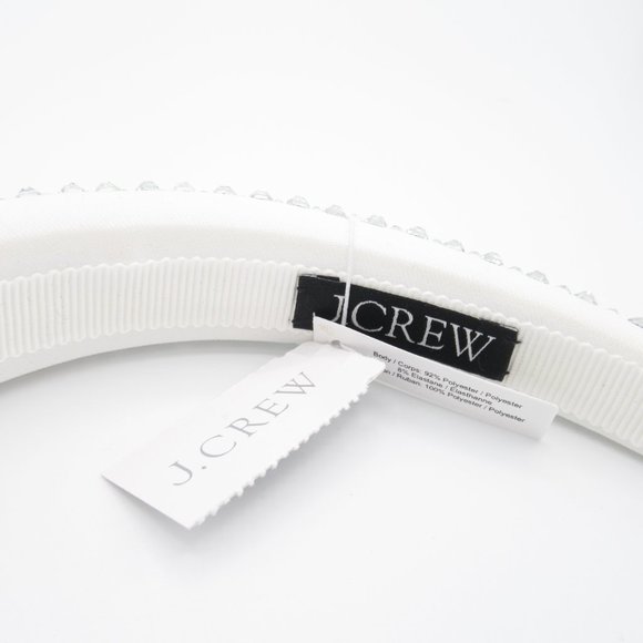 J. Crew Rhinestone Studded Puff Headband - White - Picture 5 of 6